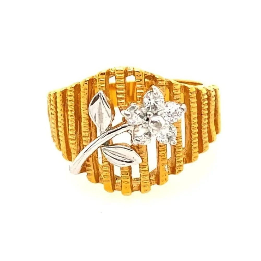 Flower CZ Ring